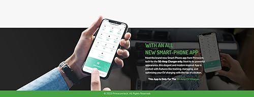 Miniatura 2 de PRIMECOM.TECH - Estación de carga inteligente para el hogar de vehículos eléctricos de nivel 2 de 50 amperios de 220 voltios para Tesla y todas las