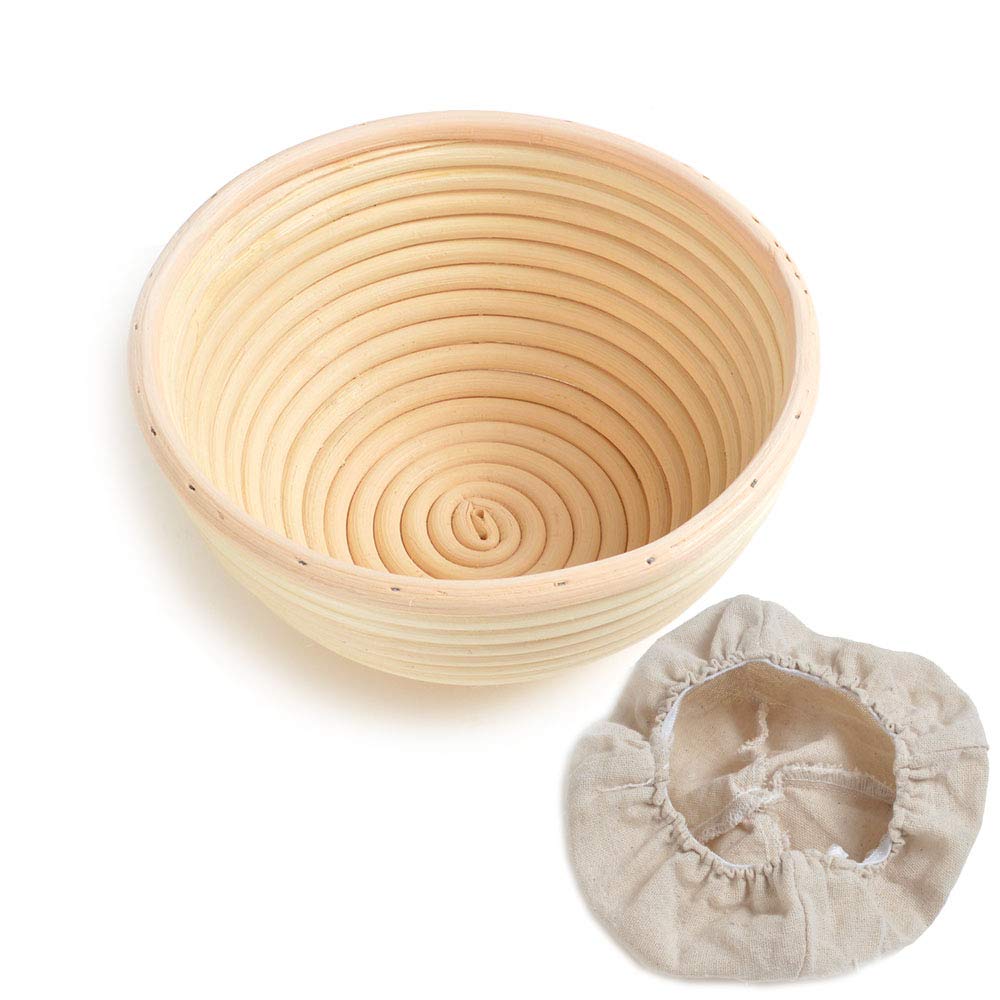 Amazon｜発酵カゴ 丸型 1個 18x9cm パン作りの型 パン作りの小道具