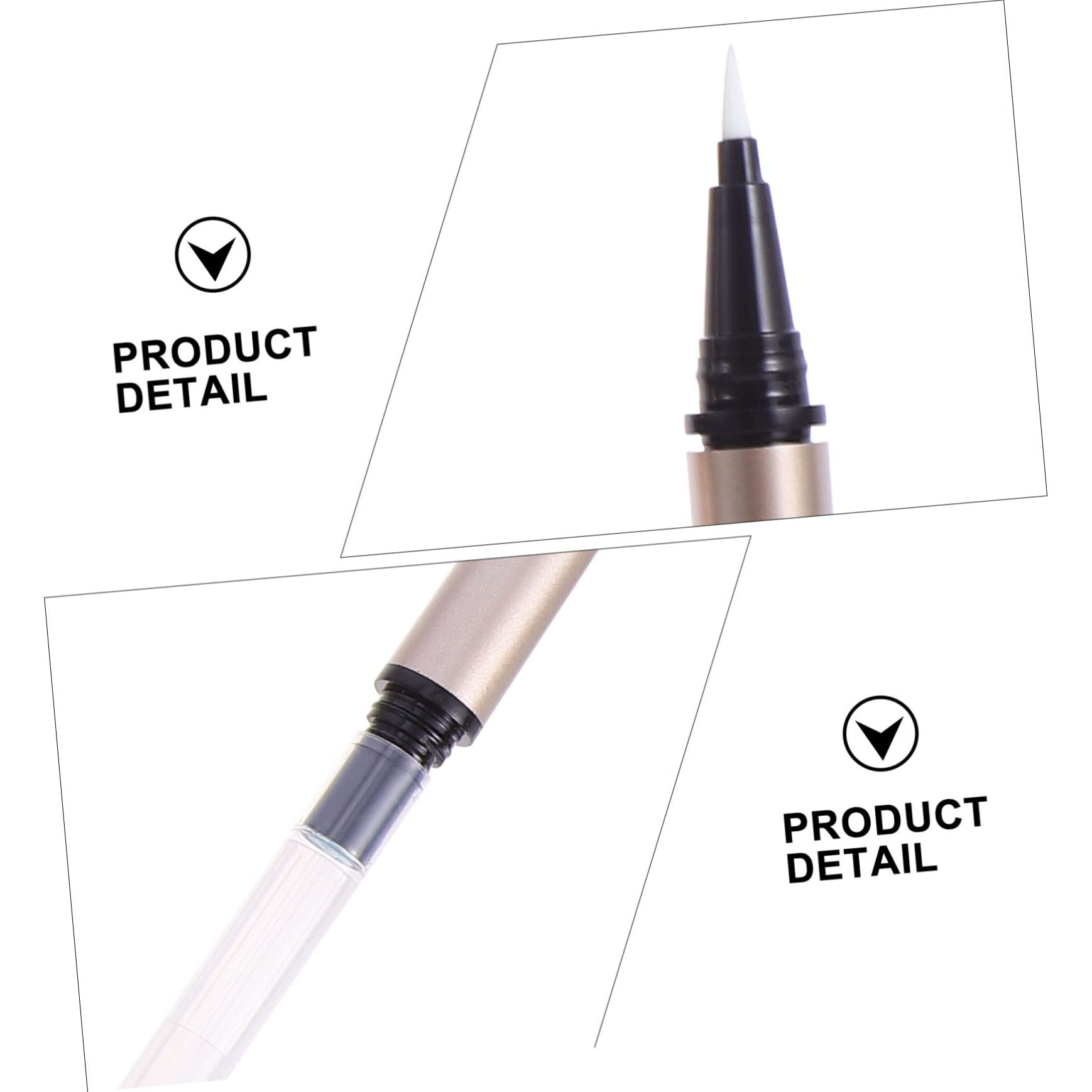 VALICLUD Tubo de Delineador de Ojos Recargable Dorado de Plástico 1ml Ligero para Almacenar Aceite de Uñas Adecuado para Comercios Cosméticos y Minoristas Pack de 5 Unidades
