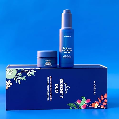 Miniatura 7 de Aavrani Skin Serenity Duo - Exfoliante activador de brillo, máscara de arcilla de cúrcuma sin manchas de 0.5 onzas, suero restaurador de equilibrio