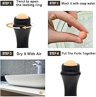 Vista 4 de Control de aceite On The Go Ball Fit REVLON - Bola de rodillo volcánica absorbente de aceite, compatible con rodillo de absorción de aceite REVLON