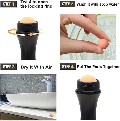 Miniatura 4 de Bola de control de aceite en movimiento para revlon, compatible con rodillo absorbente de aceite, herramienta de transferencia de aceite (0.846in de