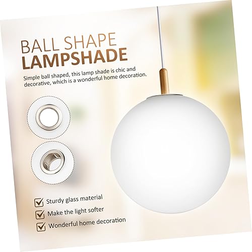 Miniatura 8 de DOITOOL Pantalla de globo de vidrio para suelo al aire libre Bombillas blancas Pantalla de lámpara de vidrio esmerilado Pantalla de lámpara de mesa