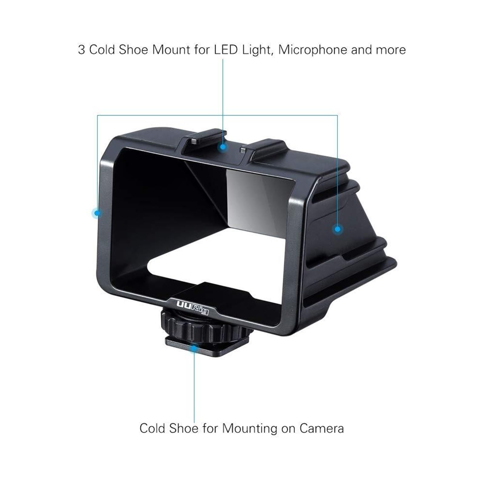Teleprompter, 2 Stücke Teleprompter Selfie Flip Screen Mit Kalten Schuh Für Spiegellose Kameras Für Foto Studio Fotografie Zubehör für Live-Streaming