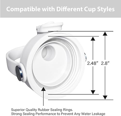 Vista 22 de SENDESTAR Straw Lid for Hydroflask Wide Mouth Water Bottle with 12,16,18,20,24,32,40,64 oz, Auto Flip Straw Top Cap fit Most Wide Mouth Bottles