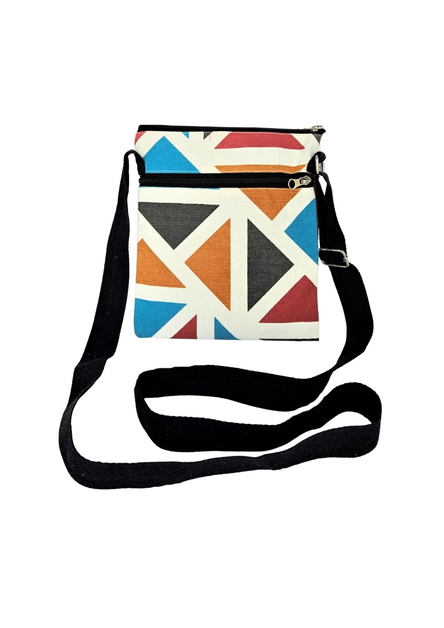 green craft Eco-Friendly Canvas Sling Bagfor Women | (8 X 9) Inch | Sling Bag SeriesTri Color Sling Bag | Reusable Shopping & College Bag with Sturdy Handles - Multi colour-picture-27