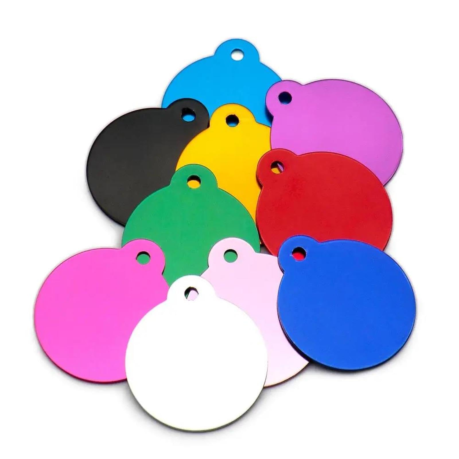 100 Uds. Personalizado Anti-Pérdida Nombre De Perro Gato Número De Teléfono Etiqueta DIY Placa De Identificación Personalizada Grabada En Blanco Tarjeta De Identificación De Mascota,Rosa Rojo,35X
