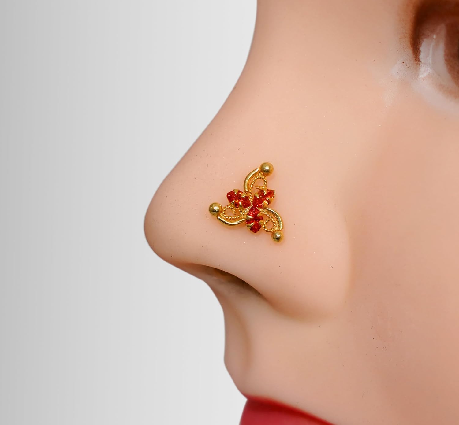 925 Sterling Silver Nose Stud Indian Nose Stud Crystal Nose Stud Diamond Nose Piercing Gold Nose Stud Indian Nose Ring Star Nose Stud Fresh Trends Diamond Nose Stud