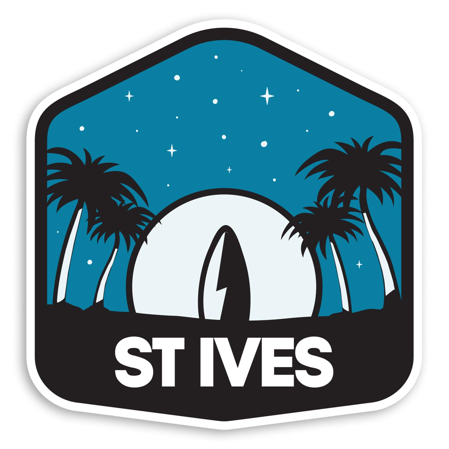 2 x 10cm St Ives England Vinyl Stickers - Surf Travel Luggage Sticker #30404 (10cm Tall)