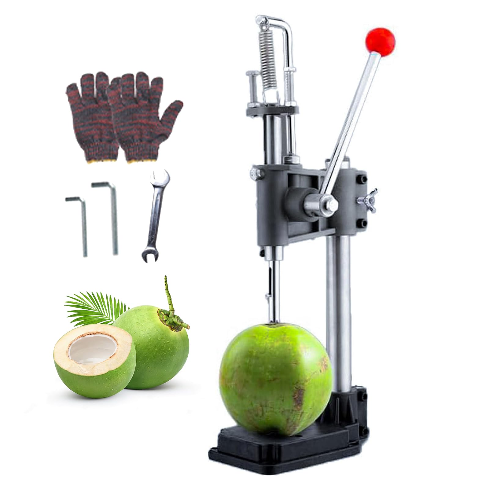 Perceuse verticale de noix de coco réglable avec rebond automatique