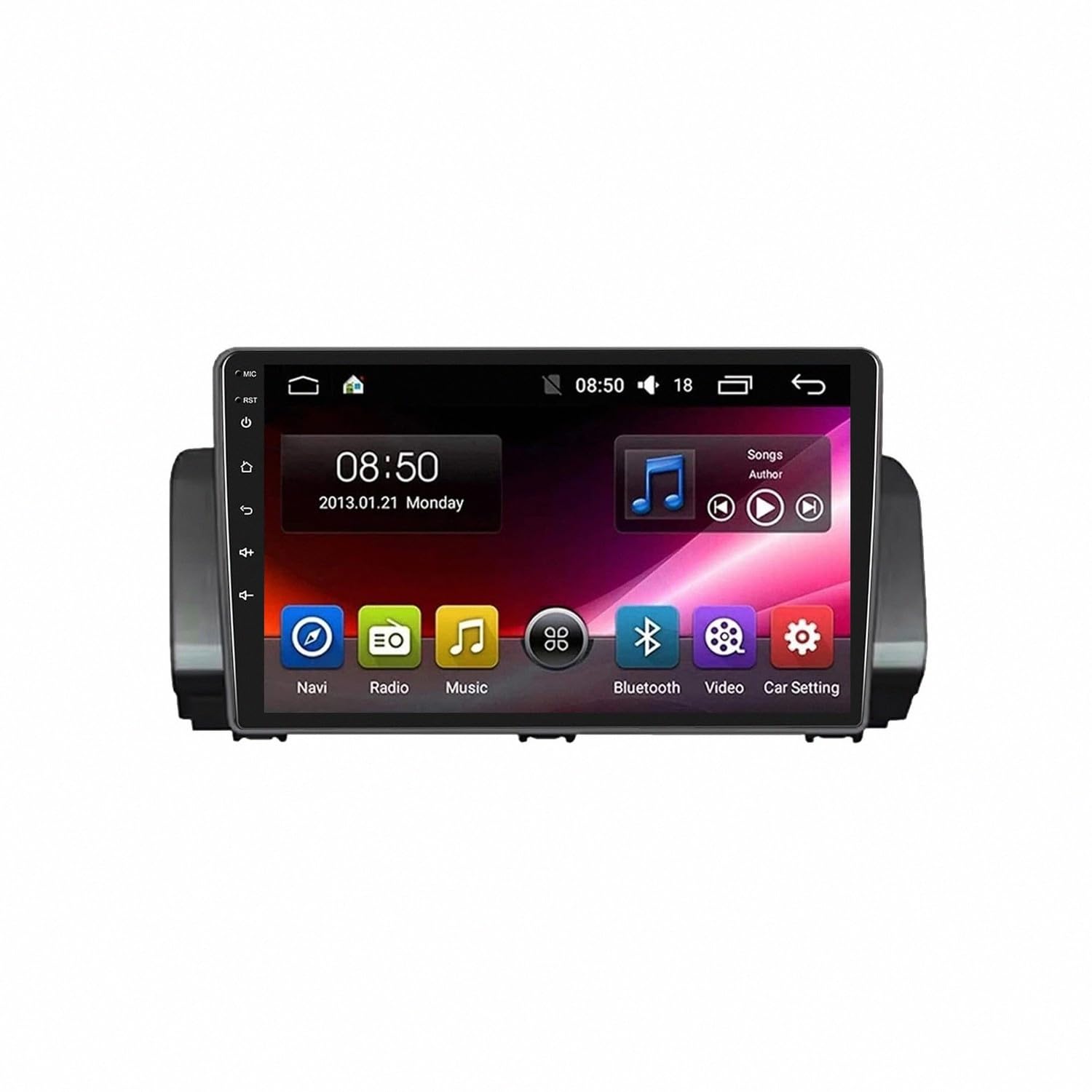 Car Stereo Carplay Radio de Coche para Renault Sandero 2021 Soporta Bluetooth, Control Volante, USB, WiFi, 4G, Mirror-Link, GPS Navegador/Radio FM, 4 Nuclear 1G+32G