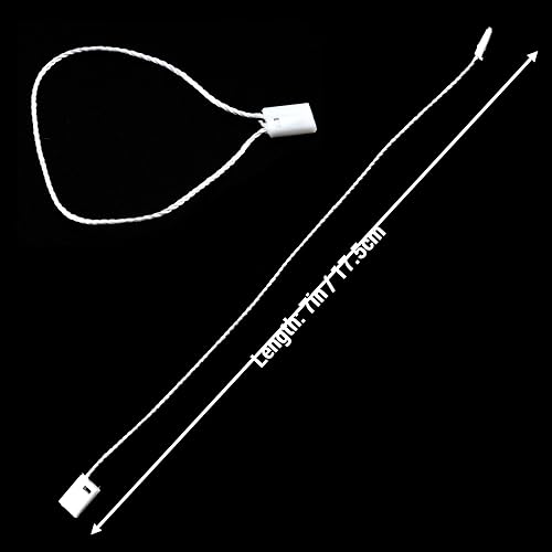 Miniatura 2 de 1000 unidades de 7 pulgadas de etiqueta colgante de cadena de cierre a presión, lazos de gancho para fijar rápidamente etiqueta de nailon para ropa,