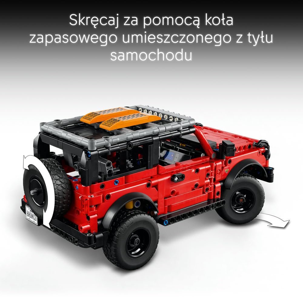 LEGO Technic SUV Ford Bronco, model samochodu do składania dla 9-latka, zabawka konstrukcyjna dla chłopców, dziewczynek i fanów motoryzacji, pomysł na prezent dla dziecka i ozdoba do pokoju 42213