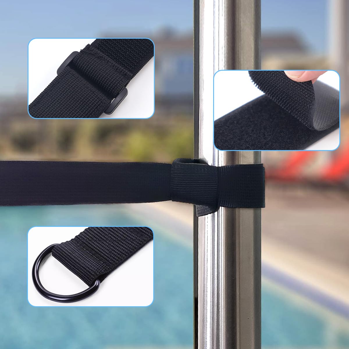 Schwimmseil für Pool Erwachsene, Schwimmgurt für Pool 2.5–7.5M, Schwimmwiderstand, Schwimmseil, Schwimmband für Pool Erwachsene