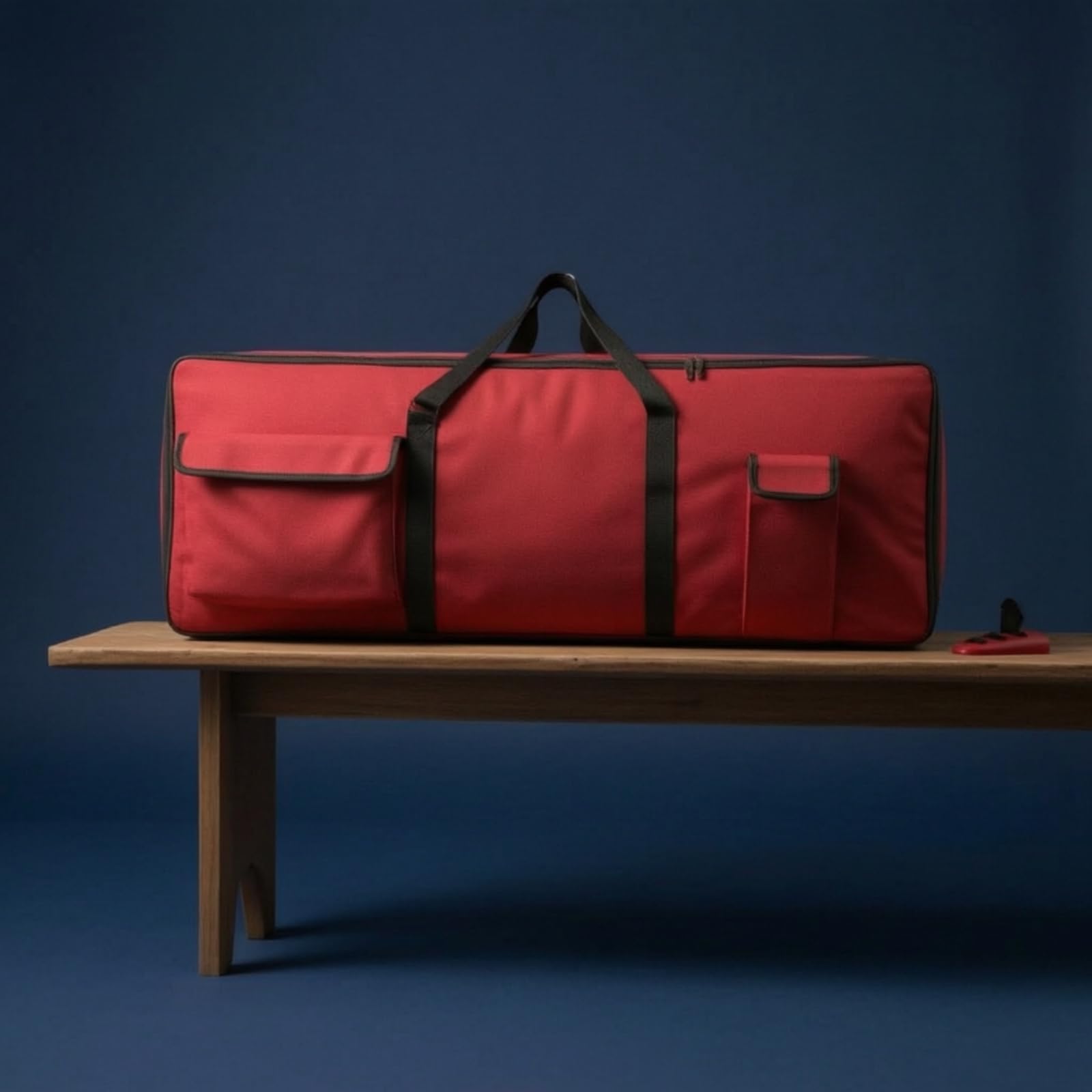 Custodia Tastiera 61 Tasti Borsa Tastiera Elettronica Sacca Sintetizzatore Astuccio Strumentale con Struttura Imbottita, Borsa Per Tastiera 61 Tasti, Array, Rosso