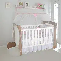 Mosquiteiro De Berço Americano Para Varal Inteiro Bebê - Rosa