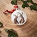 Royal Worcester Wrendale Designs Hanging Ornament | Gathered Around Bauble with Snowman Motif | 2.6 Inch | Made from Fine Bone China | Hanging Christmas Tree Ornament