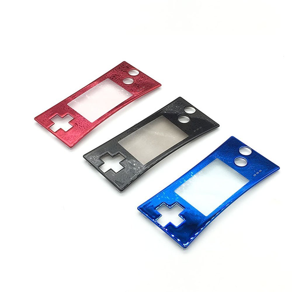 Panel frontal superior Placa carcasa Funda para Gameboy Micro GBM – cromo azul