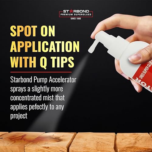 Miniatura 5 de STARBOND Pegamento CA medio de 4 onzas con acelerador de bomba de 8 onzas pegamento súper artesanal para madera plástico metal cuero cerámica