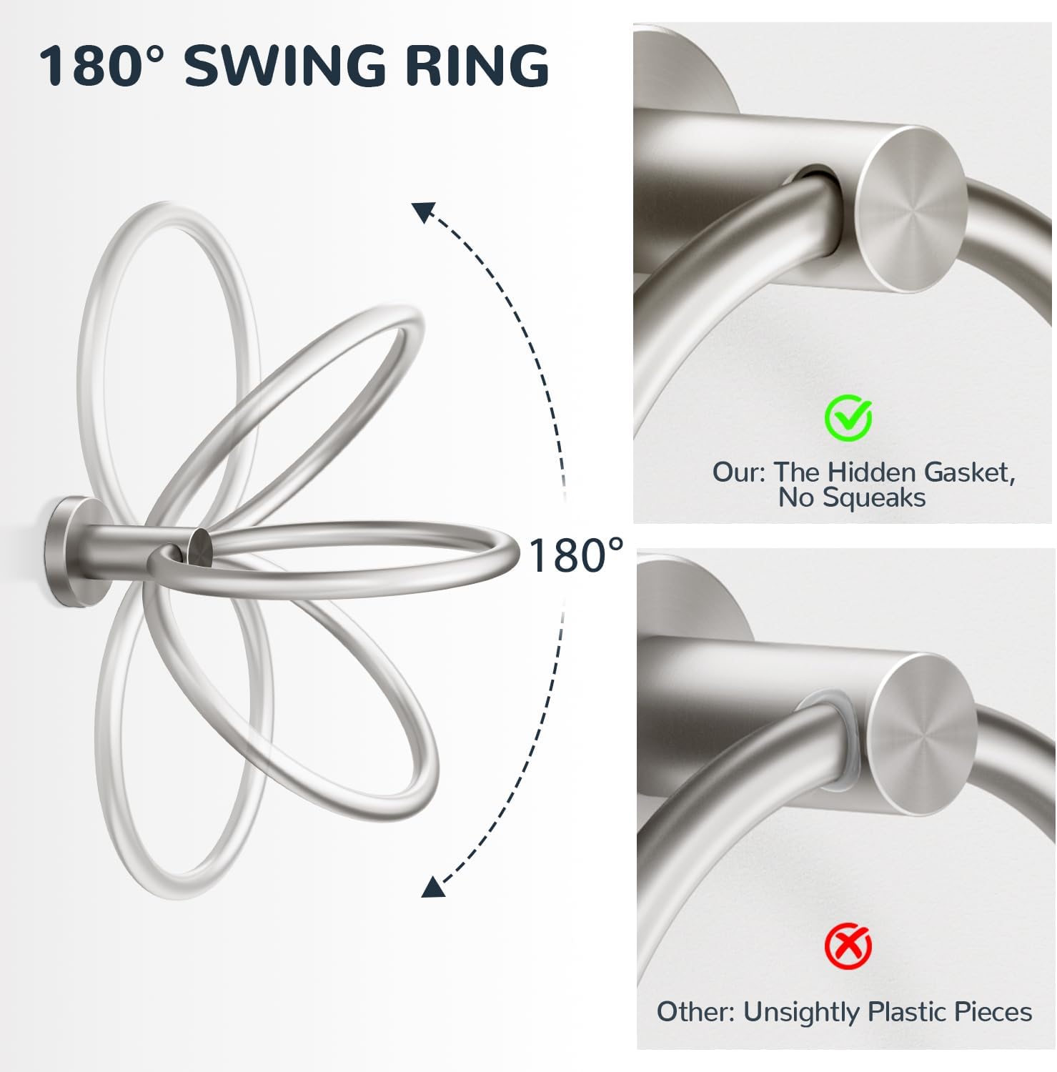 Forious Toilet Paper Holder *2 and Towel Ring *1
