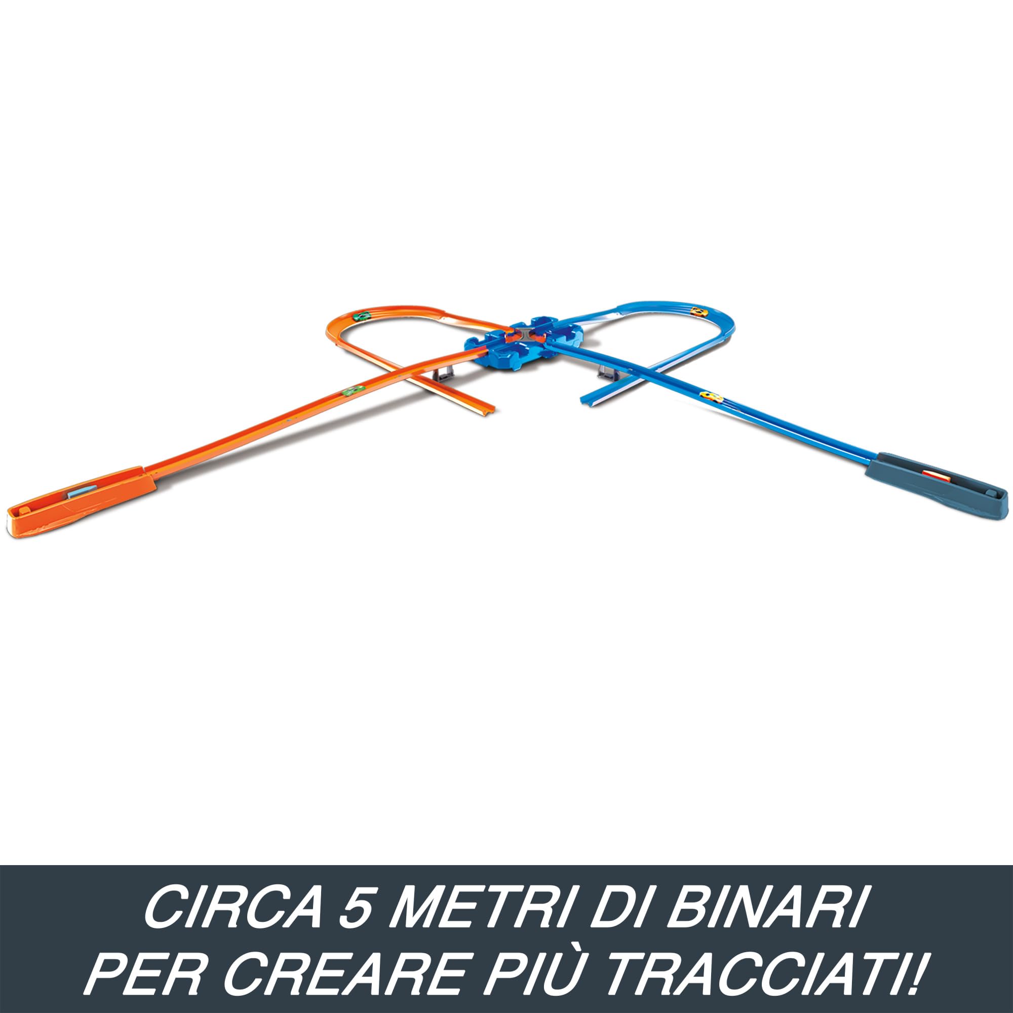Hot Wheels Track Builder il Set delle Acrobazie Deluxe, Playset con Componenti Pista Assortiti, Giocattolo per Bambini 4+ Anni, GGP93