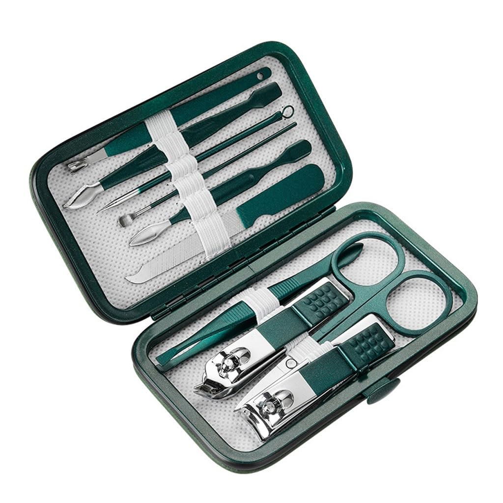 Juego de Tijeras para el Cuidado de Las uñas, Herramientas de manicura para el hogar, Kit de Belleza portátil para Viajes, Adecuado para