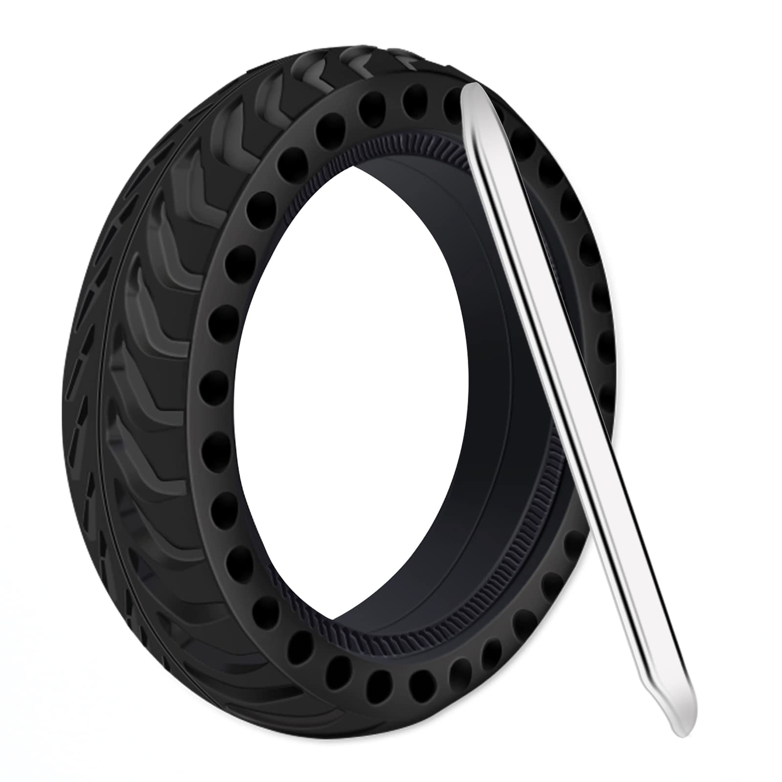 Soild Tyres, 8.5 Inch Replacement Wheels Soild Tyres with Mounting Tool for Mijia Mi Xiaomi M365 1S, Pro 2 and Other Electric Scooters, Solid Rubber Tyres Replacement Front/Rear Wheels (1 Pack)