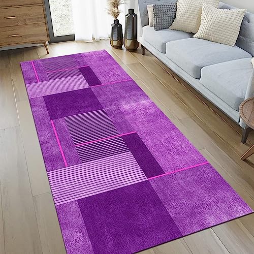 Tapis abstrait violet de qualité supérieure pour valoriser parquet et carrelage
