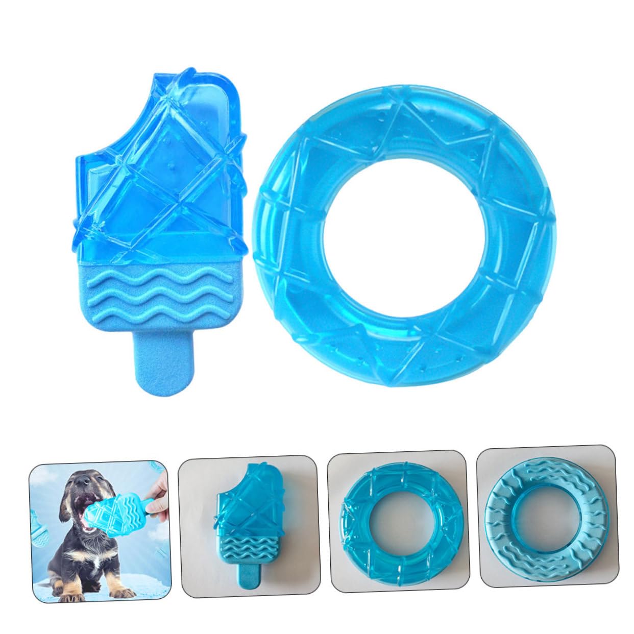 INOOMP 8 Stück Beißspielzeug Für Welpen Ringförmiges Hundespielzeug Quietschendes Hundespielzeug Kauspielzeug Für Welpen Gefrierspielzeug Gefrierbares Beißspielzeug Für