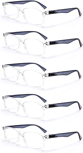 EYE ZOOM Paquete de 5 lentes de lectura unisex con marco de plástico vintage para hombres y mujeres EYE ZOOM Paquete de 5 lentes de lectura unisex con marco de plástico vintage para hombres y mujeres