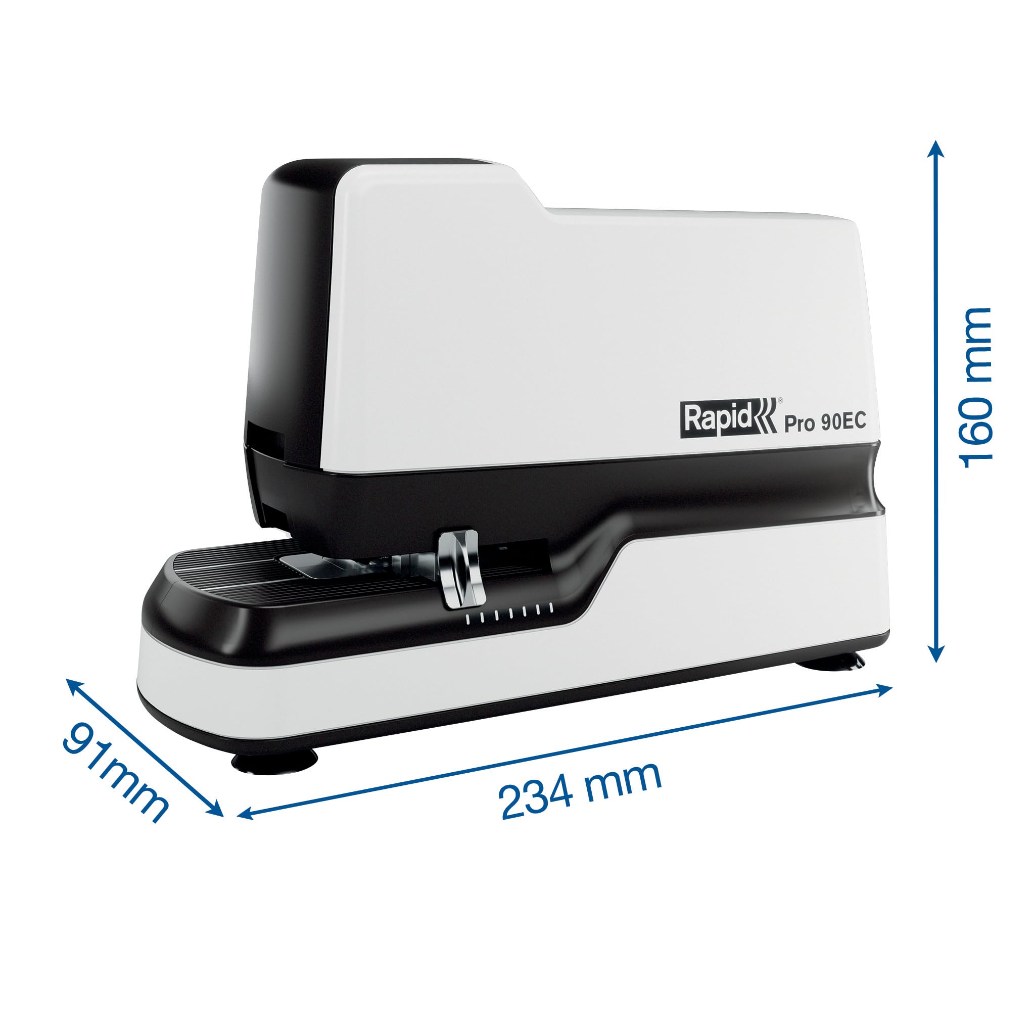 Rapid Pro 90EC Elektro-Tacker, schnelles & kontaktloses Heften, Hochleistungs-Heftgerät, ideal für Büros, inkl. 630 Heftklammern, bis zu 50 Blatt, Weiß, 20942901