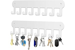 2-Pack Wall Mount Key Holders for Wall with 8 Hooks