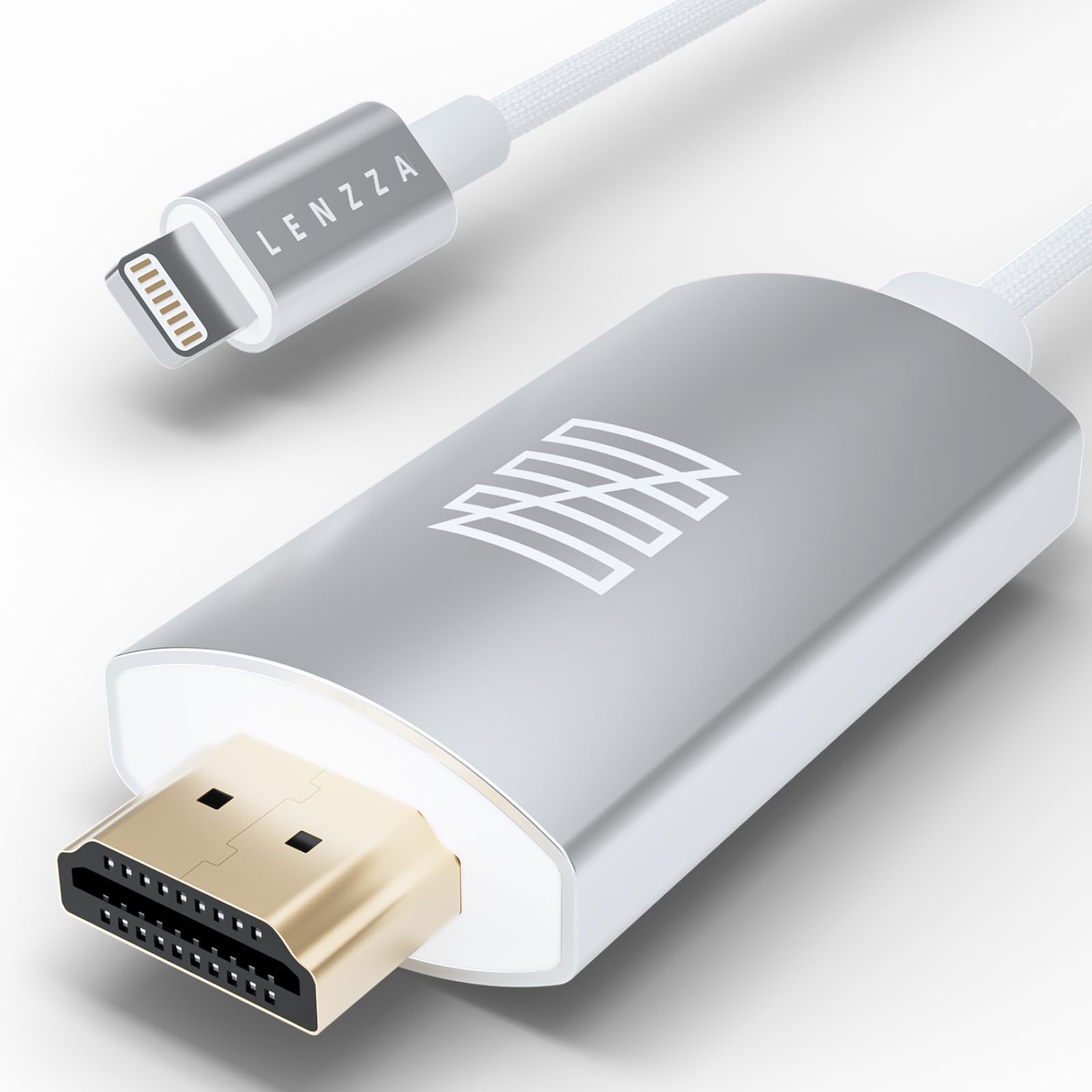 大幅値下げ！Apple ディスプレイ本体 シルバー可変式 Amazon.co.jp: LENZZA【Apple MFi認証】Lightning-HDMI ミラーリング