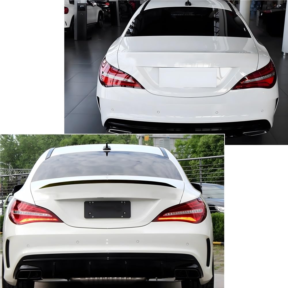 Alerón Trasero Para Mercedes CLA (W117) 2013-2018 - ABS, Ajustable, En Color Negro Brillante | Accesorio De Estilo Y Aerodinámica