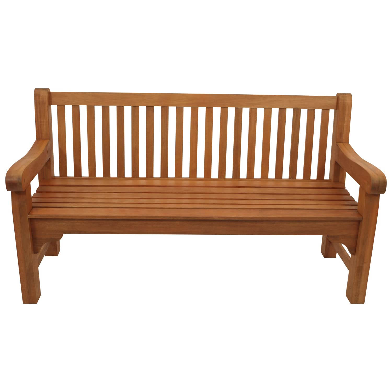 DEGAMO Gartenbank Parkbank Coventry 3-sitzer, Eukalyptus braun geölt, extra stabil im englischen Landhausstil, FSC®-Zertifiziert, Outdoor
