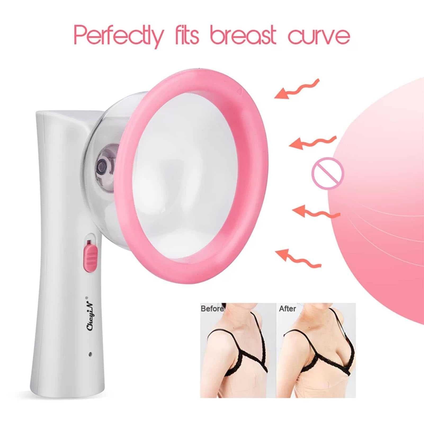 NYSJTYD Masajeador de Senos Eléctrico, Mama Ventosa de Vacío liposucción Aparato, Herramienta De Cuidado De Pecho Femenino Accesorios para Mejorar el Pecho para Levantar el Pecho
