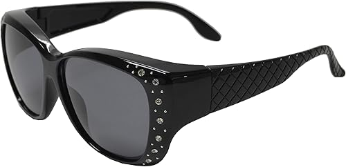 PZ - Gafas de sol polarizadas para mujer para cubrir sobre gafas graduadas con protección UV
