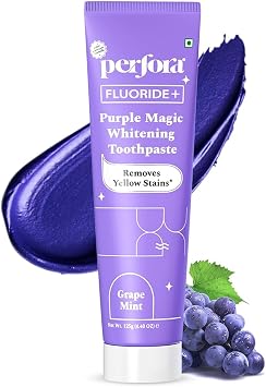 Purple Whitening Toothpaste-125g | Purple Toothpaste for Teeth Whitening | Teeth Stain Remover | Enamel Safe & Effective Teeth Whitener Oral Care | Grape Mint