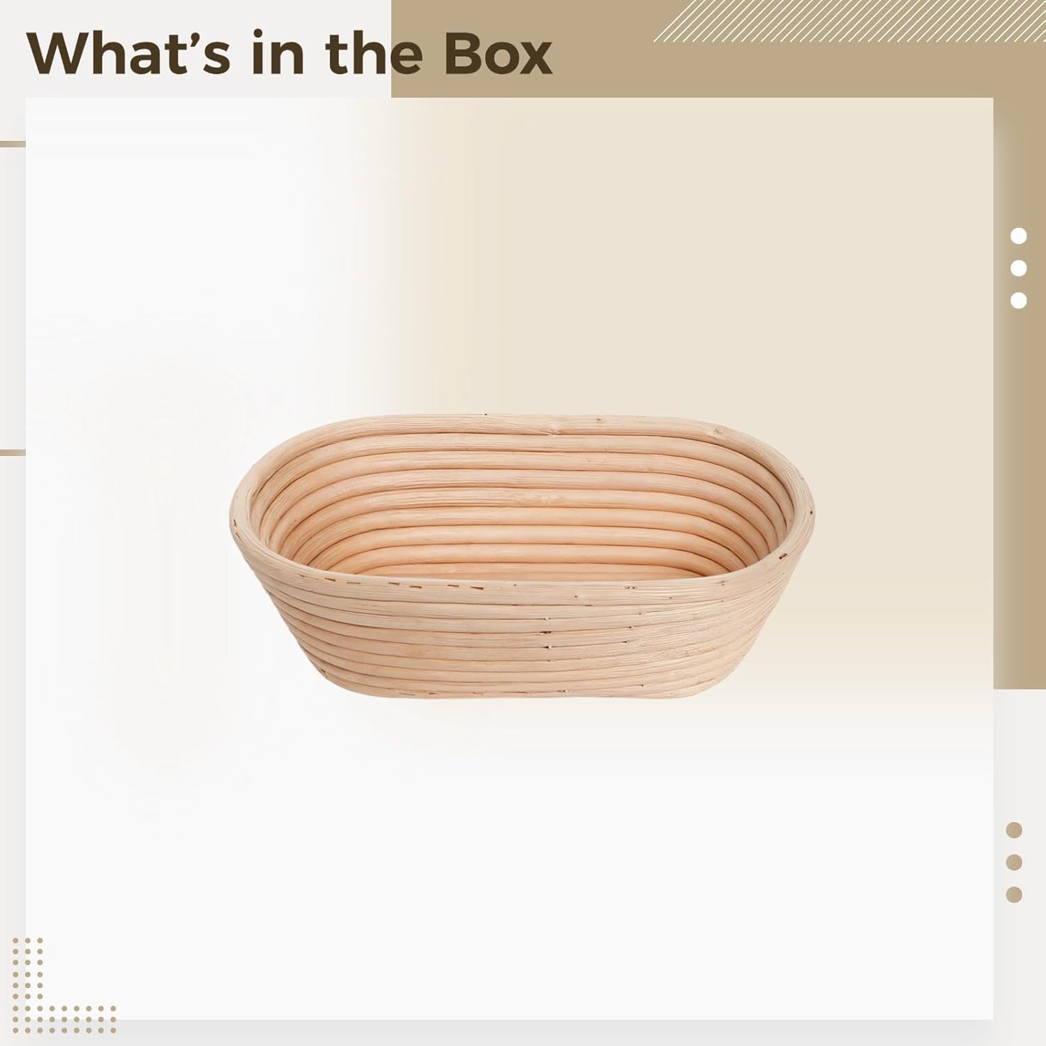 Sourdough Bread Baking Proofing Basket, Oval Rattan Bowl with Liner, 9.8 X 5.1 in, Ideal for Loafs