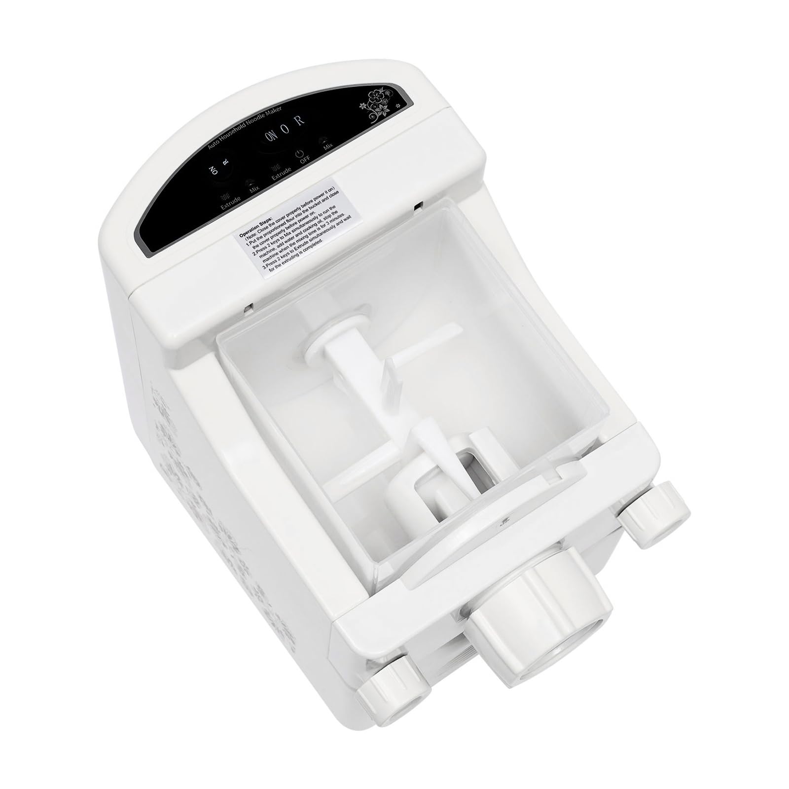 Machine à pâtes électrique Pasta Maker multifonction domestique machine à pâtes avec 9 disques de forme pour poches de pâte préparées, spaghetti, fettuccine et penne