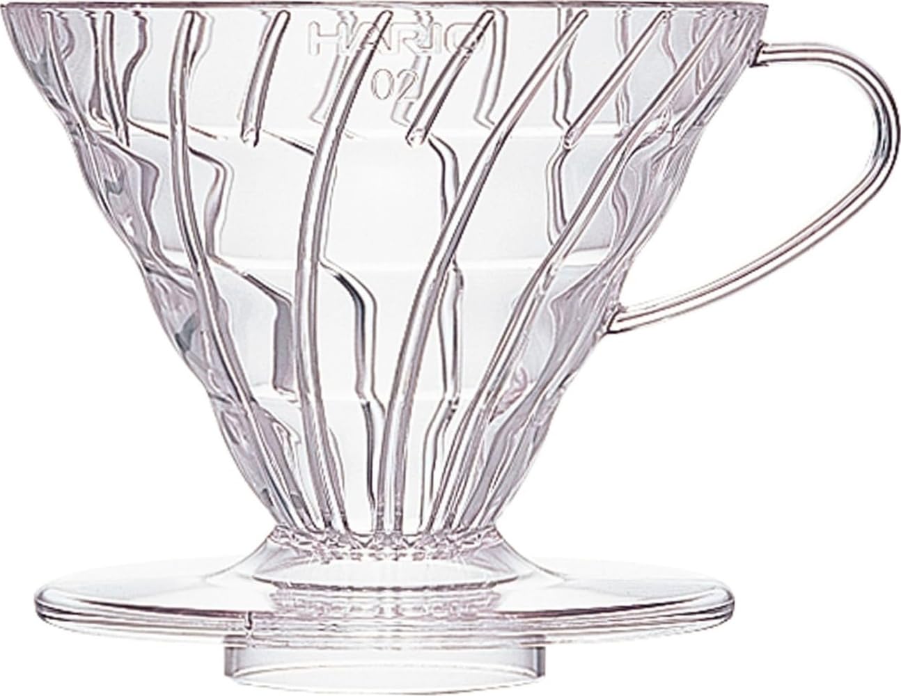 V60 Plastic Coffee Dripper, 02, Clear