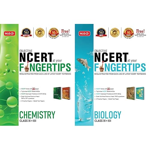 MTG Objective NCERT at your FINGERTIPS for NEET-AIIMS - Chemistry, Biology, Best NEET Books (Based on NCERT Pattern - Latest &amp; Revised Edition 2022) Set of 2 Books