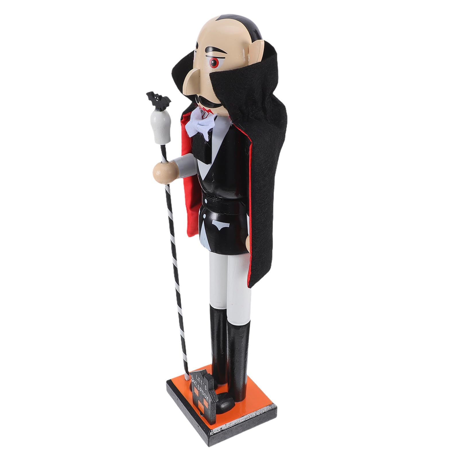 minkissy 2 Piezas Madera Cascanueces a Mano Figura, Pintada de Halloween