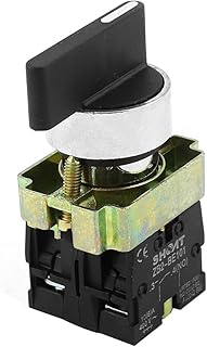 uxcell a14090200ux0565 ZB2-BE101 SPDT 2NO 4 Terminal 3-Position Rotary Selector Switch AC600V 10A