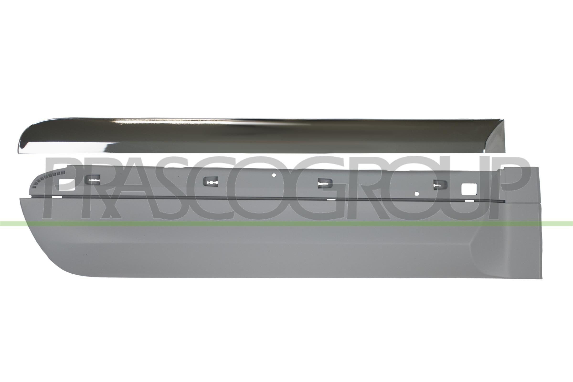 Prasco Barra De Protección Para Puerta Trasera Derecha Fiat 500 L-Mod. 06/17 Imprimado Con Barra Cromada