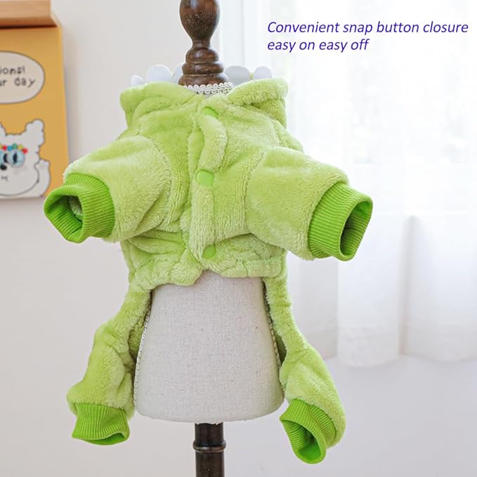 Disfraz de Dinosaurio para Perro Pequeño, Azul, Talla M miniatura 4