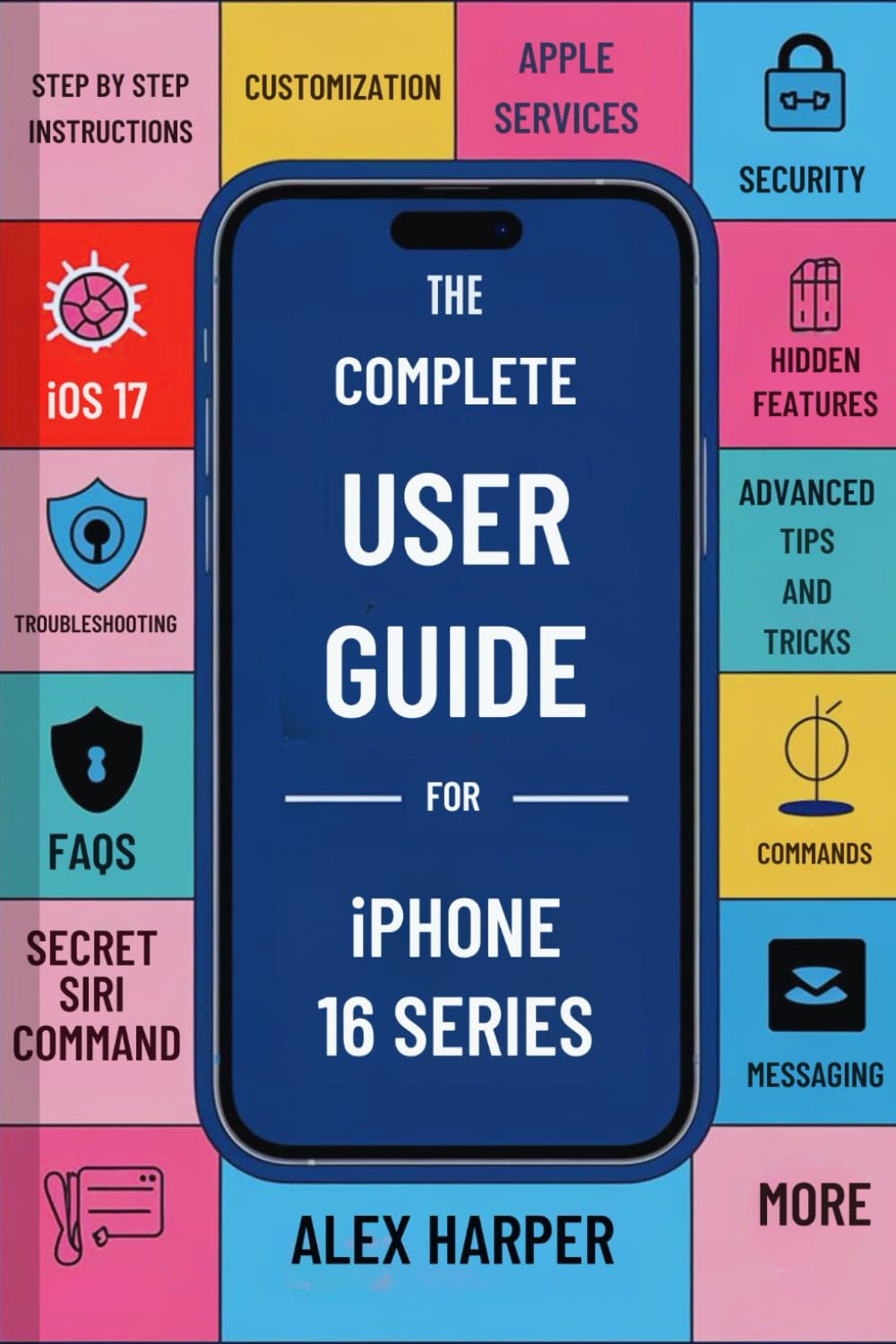 THE COMPLETE USER GUIDE FOR iPHONE16 SERIES: Step by Step Instructions, Hidden Features, iOS 17, Security, Advanced Tips and Tricks, Secret Siri Commands, FAQs and More