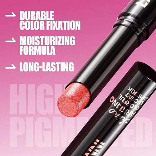 Jolilab 2Pcs Sparkling Lipstick Lip Gloss Long Lasting Waterproof Moisturizer Lip Balm Glitter Shimmer Metallic Lipstick, Diamond Shiny Bold Glow Goth Lipstick for Women Girls,Non-sticky(09+10(6 Pcs Set E,1 Count (Pack of 6))