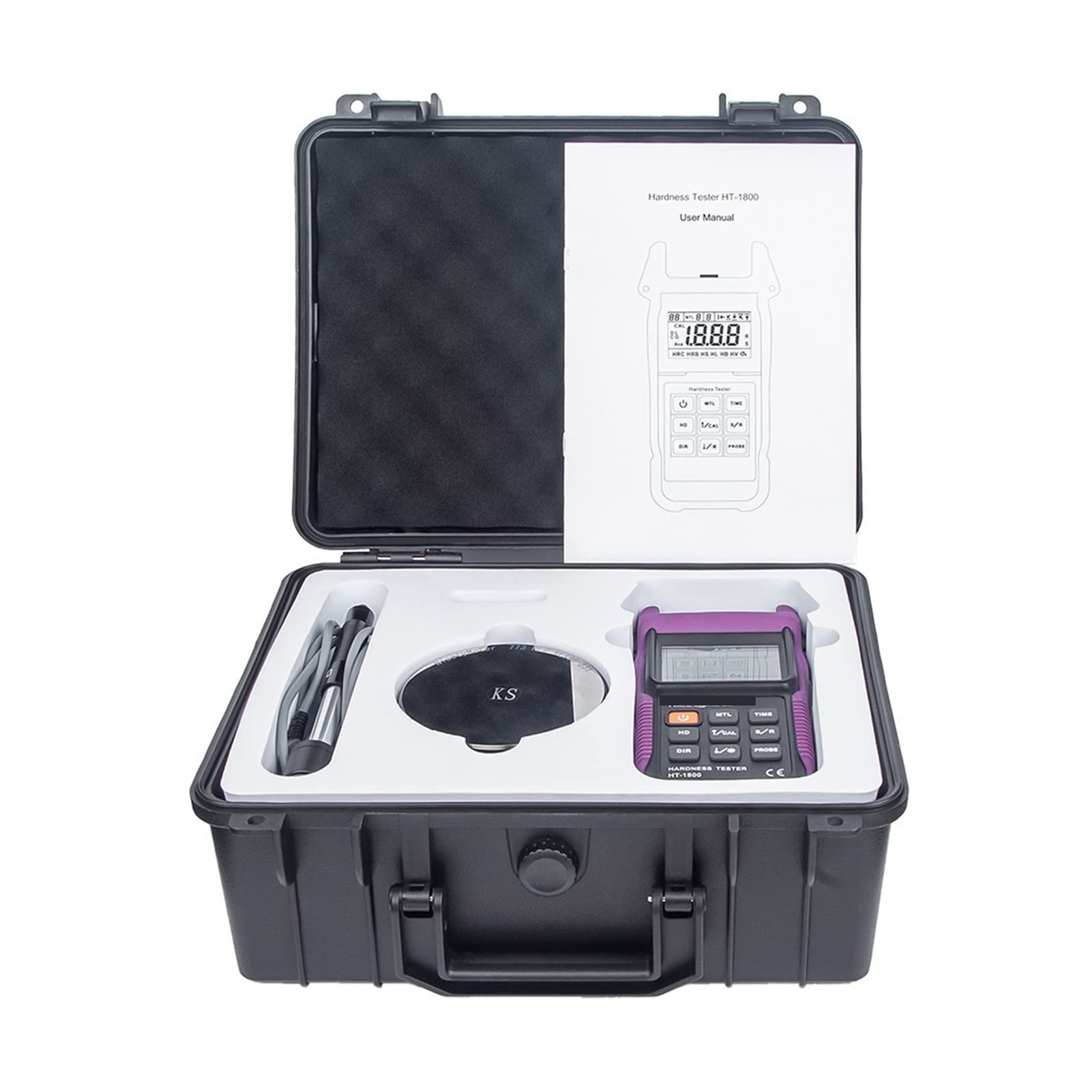 Twardościomierz, Portable Rebound LEEB Twardość Tester Diamentowy Selektor Złoty Porty HT1800