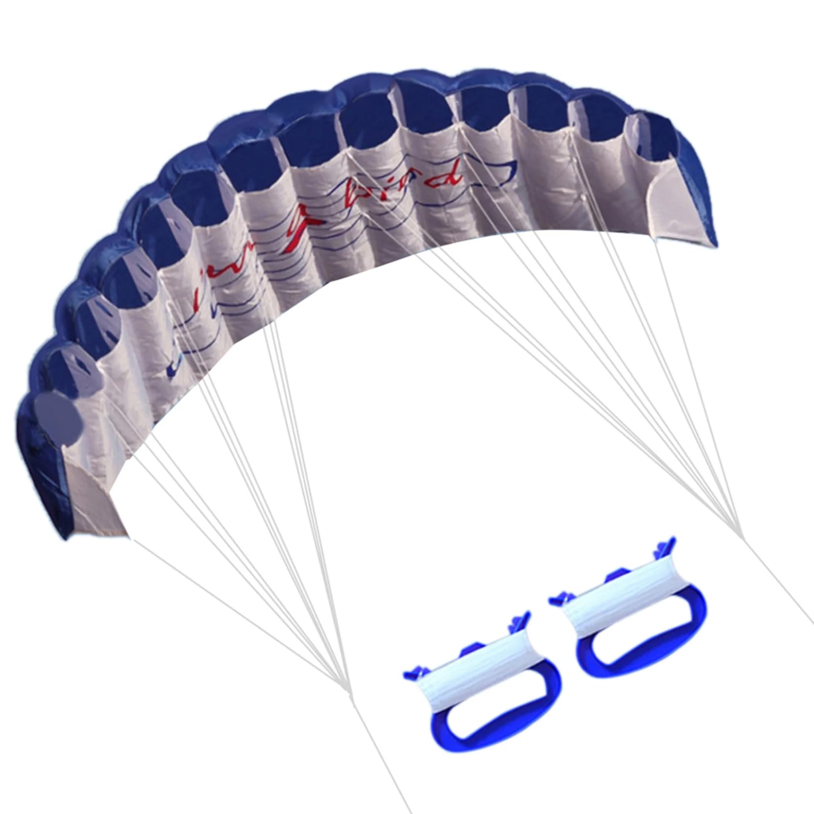 Parachute for Skydiving, 55 Inch Dual Line Parafoil Kite with Flying Handle & 4.6ft Cord, Huge Stunt Kite